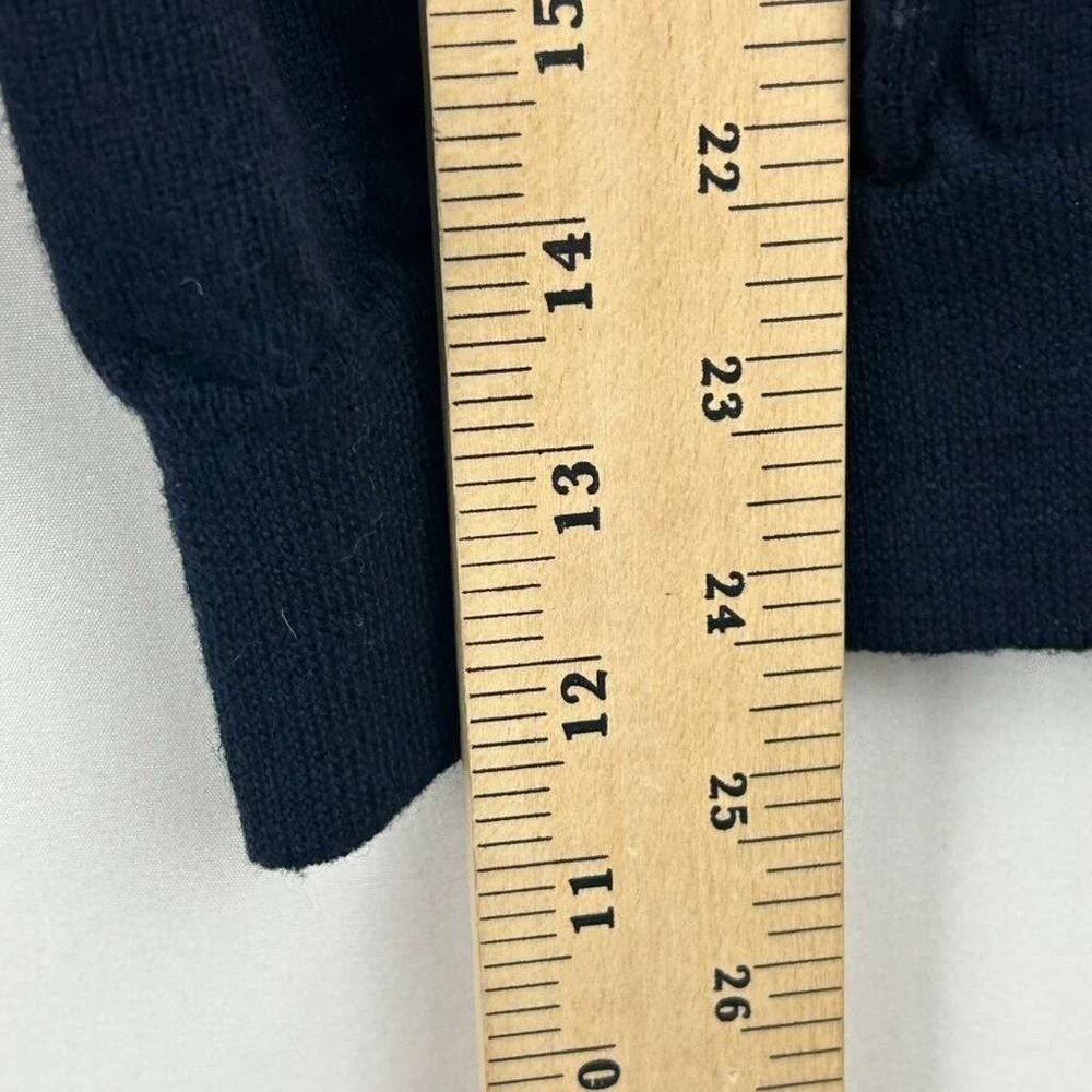Gran Sasso Men's Small Polo Sweater 100% Virgin Wool Blue Collared Buttons - Picture 7 of 16